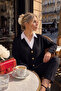 Women's V-Neck Buttoned Long Knitwear Cardigan Relaxed Fit