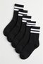 Double Striped 5-Piece Men's Sock Set Cotton College Style Daily and Sports Use