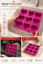 2 Pieces of 9 Heart-Shaped Silicone Cake Molds |   Chocolate, Mousse, Jelly, Soap, and Ice Mold |   Food Grade Silicone |   25X25X3 cm - 6