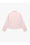 Linen Blend Long Sleeve Crop Beach Shirt with Pocket Detail - 2