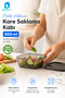 Square Storage Container 500 ml Smoked Transparent Black Lid Refrigerator Container Bpa Free - 2