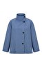 Indigo Buttoned Oversize Trench Coat - 8