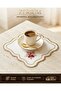Premium Set of 6 Cocktail and Coffee Presentation Napkins with Floral Embroidery - 3
