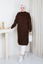 Women's Half Turtleneck Knitted Detailed Knitwear Tunic - 5