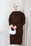 Women's Half Turtleneck Knitted Detailed Knitwear Tunic - 7