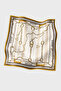 Square Patterned 90 X 90 cm Silk Scarf Aw5765Sil90 Women's Scarf Aw5765 Sil90 Yel - 2