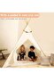 Teepee Tent for Kids Foldable Teepee Play Tent - 4