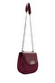 Women's Burgundy Chain Strap Printed Shoulder Bag Wb500001Sk - 2