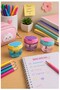 Pastel Colored Pencil Sharpener 3 Pieces Keyroad 972414 Three Compartment Pencil Sharpener with Transparent Container Plastic Pencil Sharpener - 3