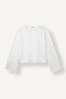 100% Cotton Boat Neck Embroidery Detailed Long Sleeve Basic T-Shirt I5546Ax26Au - 5