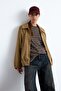 Relax Fit Shirt Collar Raglan Sleeve Zippered Woven Jacket G7722Ax26Au - 4
