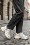 Women's White Lace-Up Thick-Soled Sneaker Af520002Sk - 2