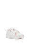 Women's White Lace-Up Thick-Soled Sneaker Af520004Sv - 7