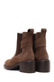 Women's Mink Thick Heeled Suede Leather Chelsea Boots Wf220009Ds - 7
