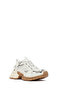 Women's White Lace-Up Thick-Soled Sneaker Af520002Sk - 8