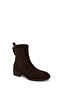 Women's Brown Buckle Suede Leather Chelsea Boots Wf180029Ds - 7