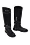Women's Black Leather Boots with Buckle Detail Wf190067Dv - 4
