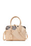 Women's Cream Long Strap Printed Shoulder Bag Ab150011Sk