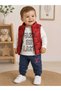 Baby Boy Inflatable Vest Top and Bottom 3-Piece Seasonal Cotton Tracksuit Set - 2