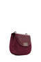 Women's Burgundy Chain Strap Printed Shoulder Bag Wb500001Sk - 8