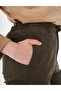 Straight Leg Velvet Trousers Khaki - 6