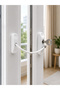 White Wired Window Lock with Key Security System Child Protection Device - 3