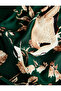Bird Patterned Satin Square Scarf Bandana - 3