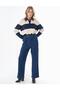 Çima Stitched Denim Trousers Indigo - 2