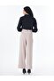 High Waist Pleated Trousers Mink - 4