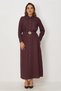 Belted Shirt Collar Linen Dress 46809 - 2