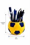 Yellow-Navy Blue Fan Themed Desktop Pen Holder |   Soccer Ball Design Pen Holder and Desktop Organizer |   Decorative Pencil Case - 2