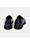Men's Black Leather Loafer with Leather Band Detail - 5