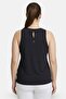 Women Slim Fit Sleeveless Training Top, Black - 4