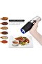 Electric Gravity Salt and Pepper Grinder with Blue LED Light, Model DX2518 Automatic One-Hand Use, Adjustable Coarseness, Battery Powered, Clear Acrylic Base, Multi-Spice Compatible - 7