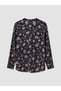 Notch Neck Patterned Blouse - 7