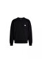 Men's Long Sleeve Crew Neck Printed Pattern Cotton Black Sweatshirt - 6