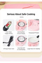 34PCS Mini Kitchen Toy Set Smart Electric Stove Pretend Play Cooking Toys for Kids（Pink） - 5