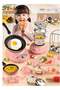 34PCS Mini Kitchen Toy Set Smart Electric Stove Pretend Play Cooking Toys for Kids（Pink）