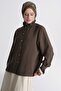 Ruffle Detailed Blouse Brown - 2
