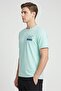 Men Regular Fit Short Sleeve Outdoor T-shirt, Aqua Blue - 3
