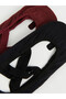 Two Mt Shop Quality Lcw Dream Burgundy Plain 2-Pack Women's Ballerina Socks - 2