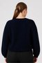 Women Knitted Sweater, Dark Navy - 4