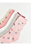 Two Mt Shop Quality Lcw Kids Pink Patterned Girls' Socks - 2