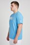 Men Sportswear Fit Short Sleeve Training T-Shirt, Light Blue - 3