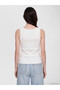 Nevavm U-Neck Lace Detailed Women's Ribbed Undershirt with a Difference - 4