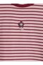 Pink Crew Neck Striped Girls' T-Shirt - 2