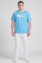 Men Sportswear Fit Short Sleeve Training T-Shirt, Light Blue - 2
