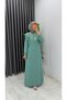 Women's Hijab Crepe Fabric Green September Model Dress