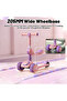 Kids Scooter LED Flashing Wheels Seat Music Foldable Adjustable Height 2-8 Years - 5