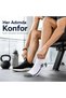 Wak Men's 3-Piece Sports Booties Socks 39-44 Cotton Towel Supported Ankle Length White Gray - 3